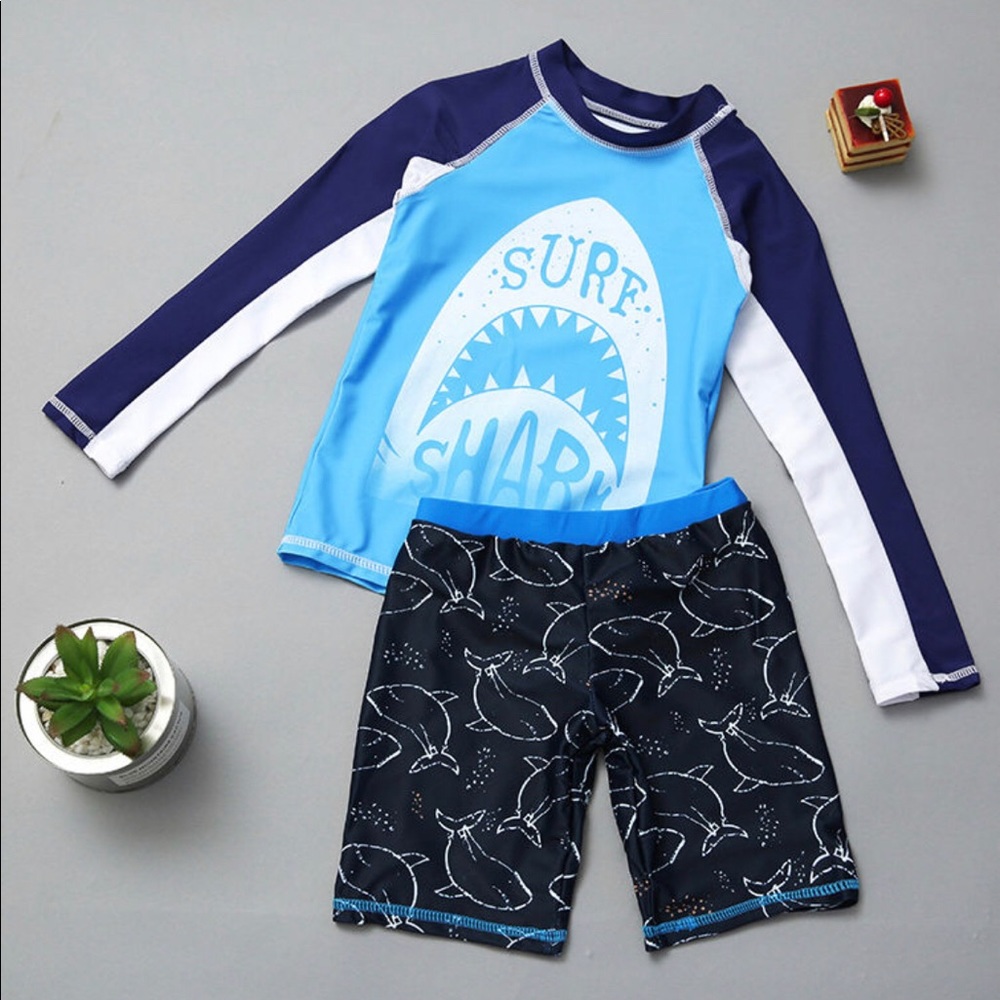 Boys 2 piece rash guard set